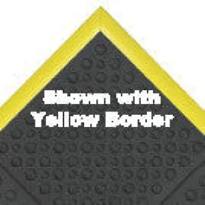 Superior Manufacturing Notrax 3' X 3' Black 3/4" Thick Cushion-Ease Ergo Wet/Dry Area Anti-Fatigue Floor Mat