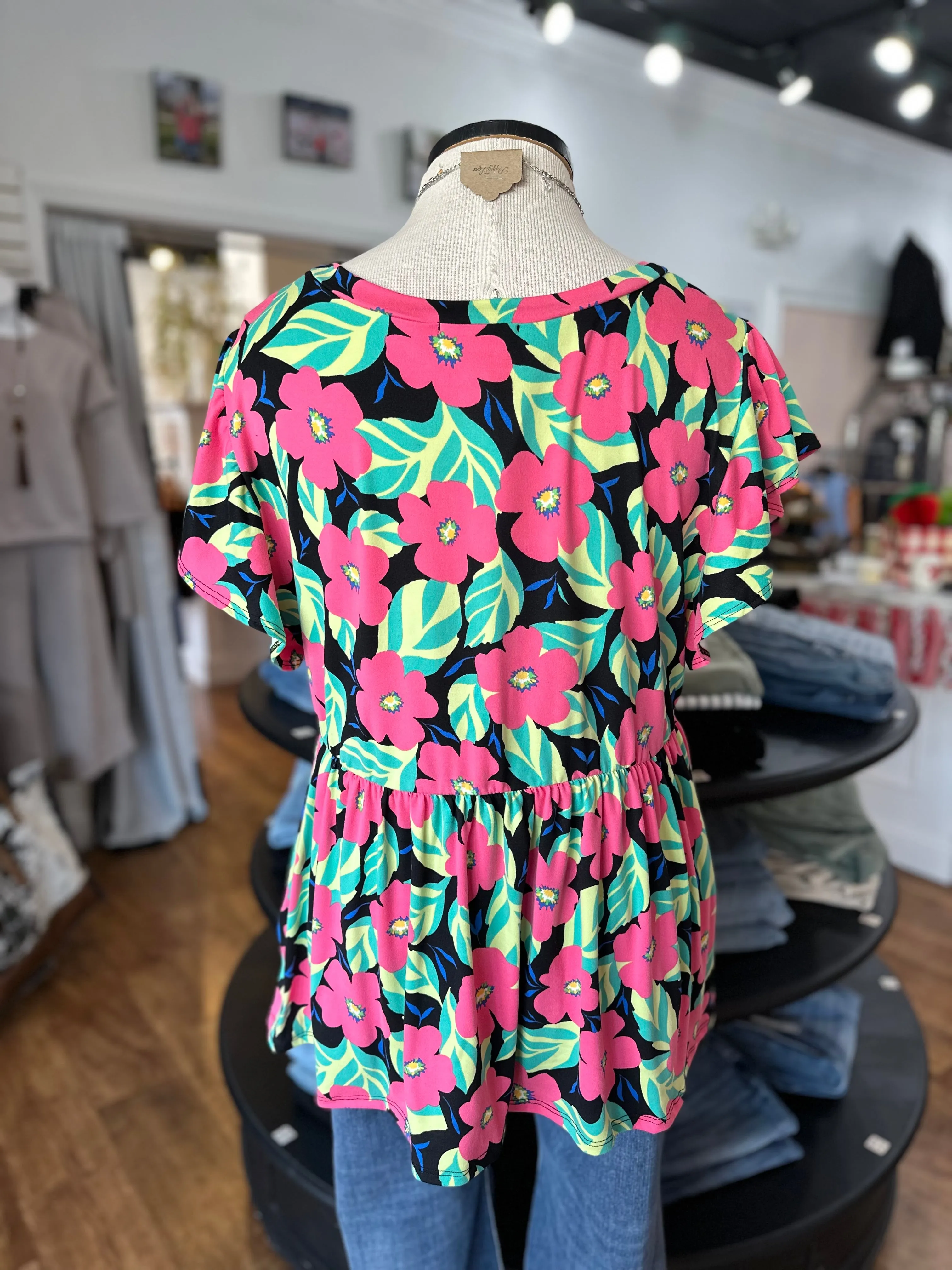Sweet As Heaven Floral Babydoll Top