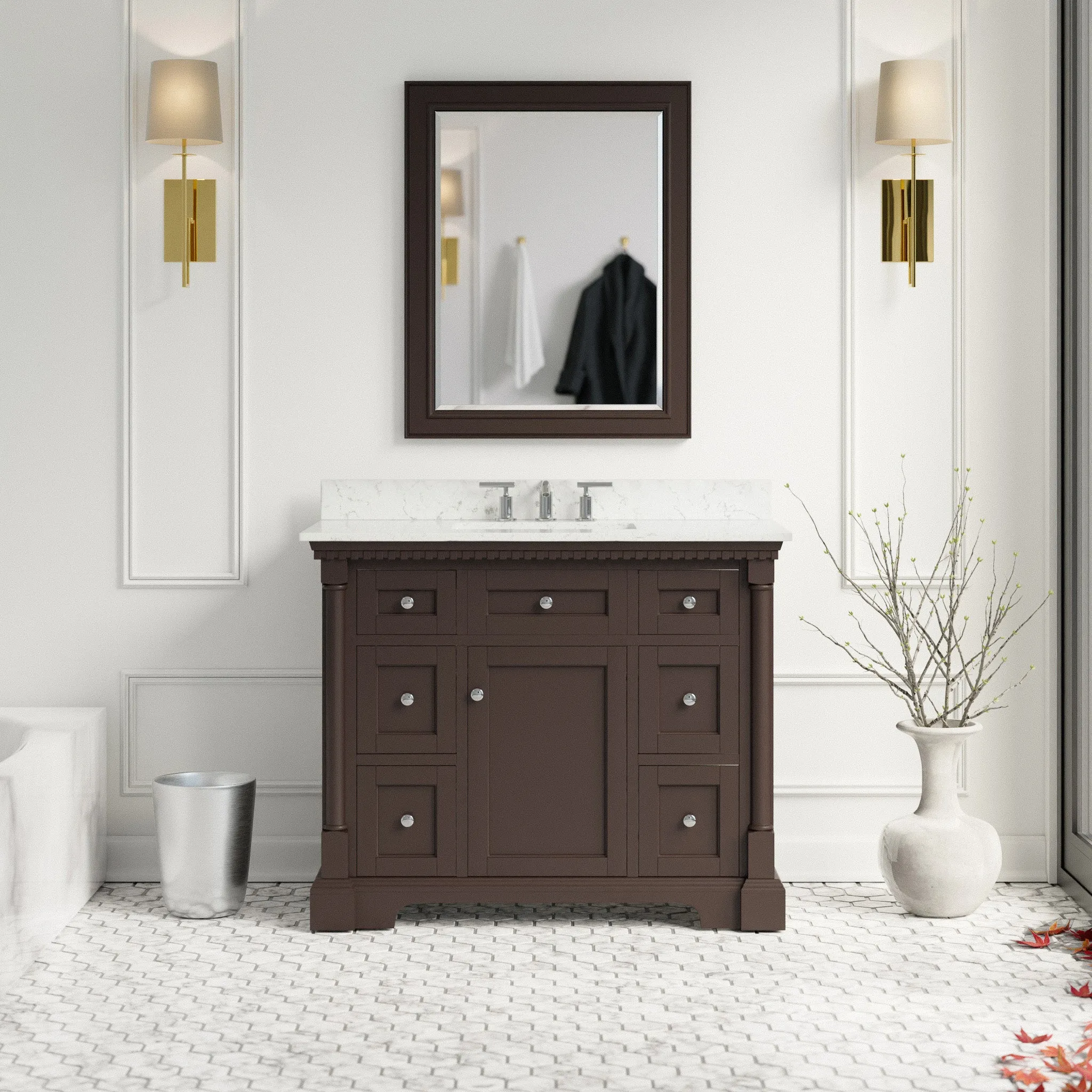 Sydney 42-inch Vanity with Engineered Marble Top