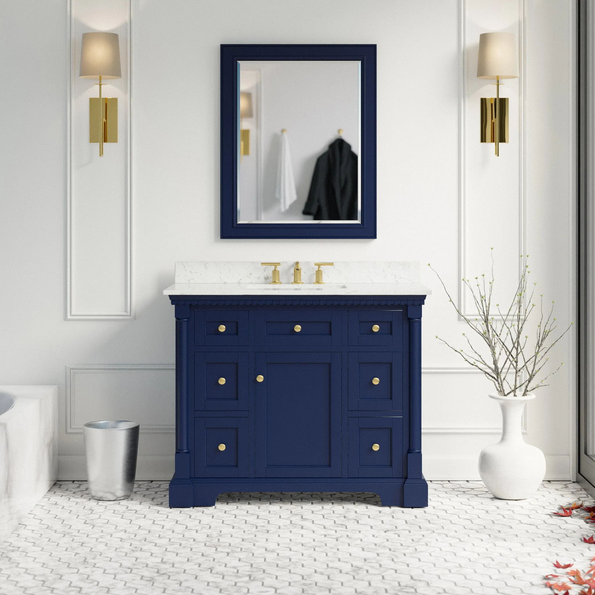 Sydney 42-inch Vanity with Engineered Marble Top