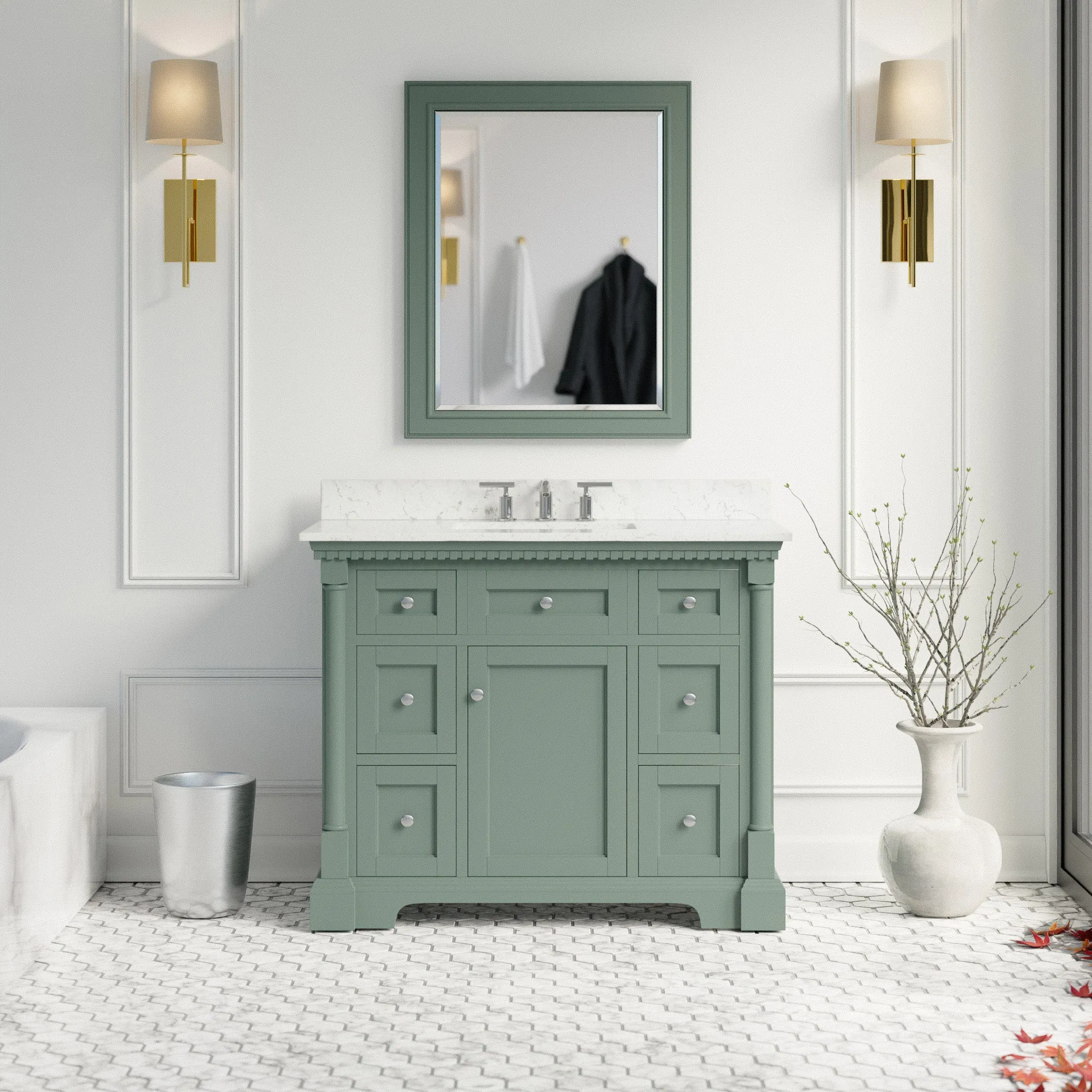 Sydney 42-inch Vanity with Engineered Marble Top