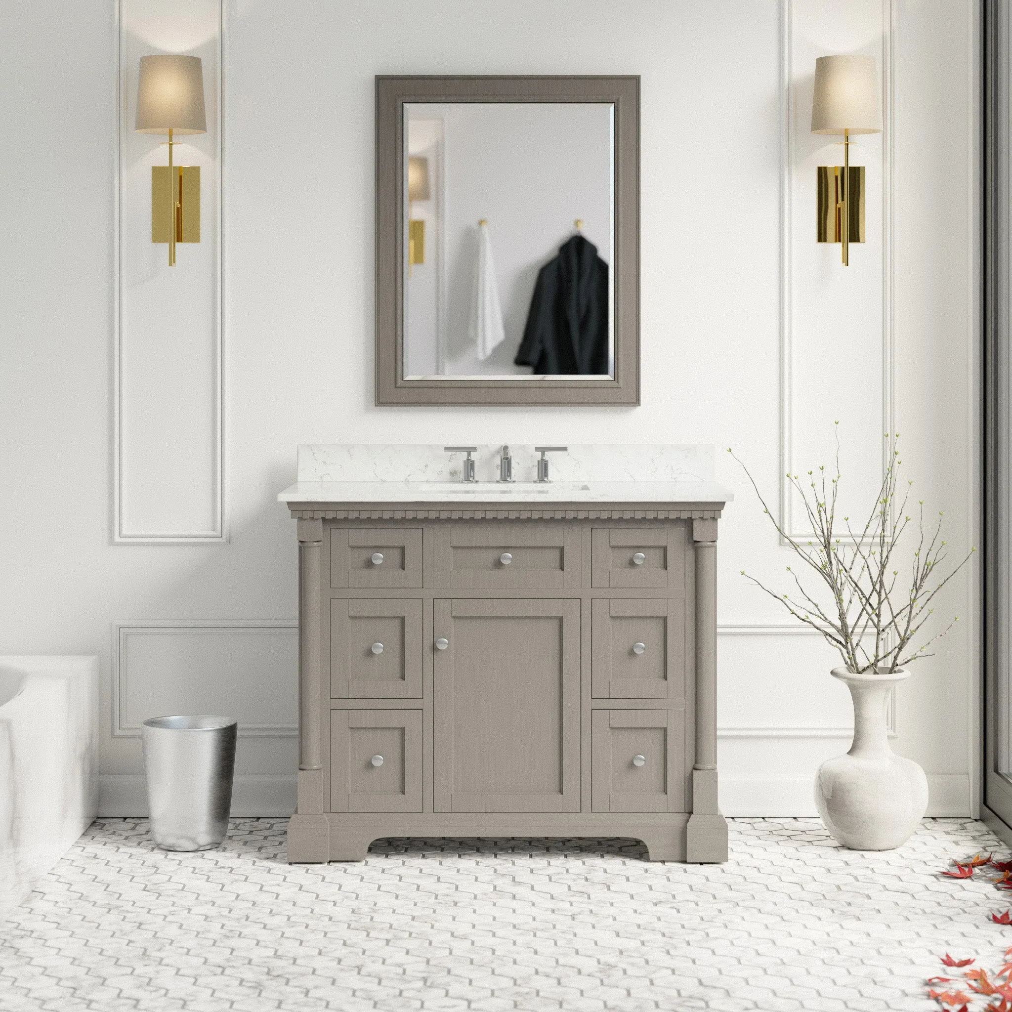 Sydney 42-inch Vanity with Engineered Marble Top