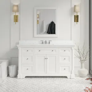 Sydney 60-inch Single Vanity with Engineered Marble Top