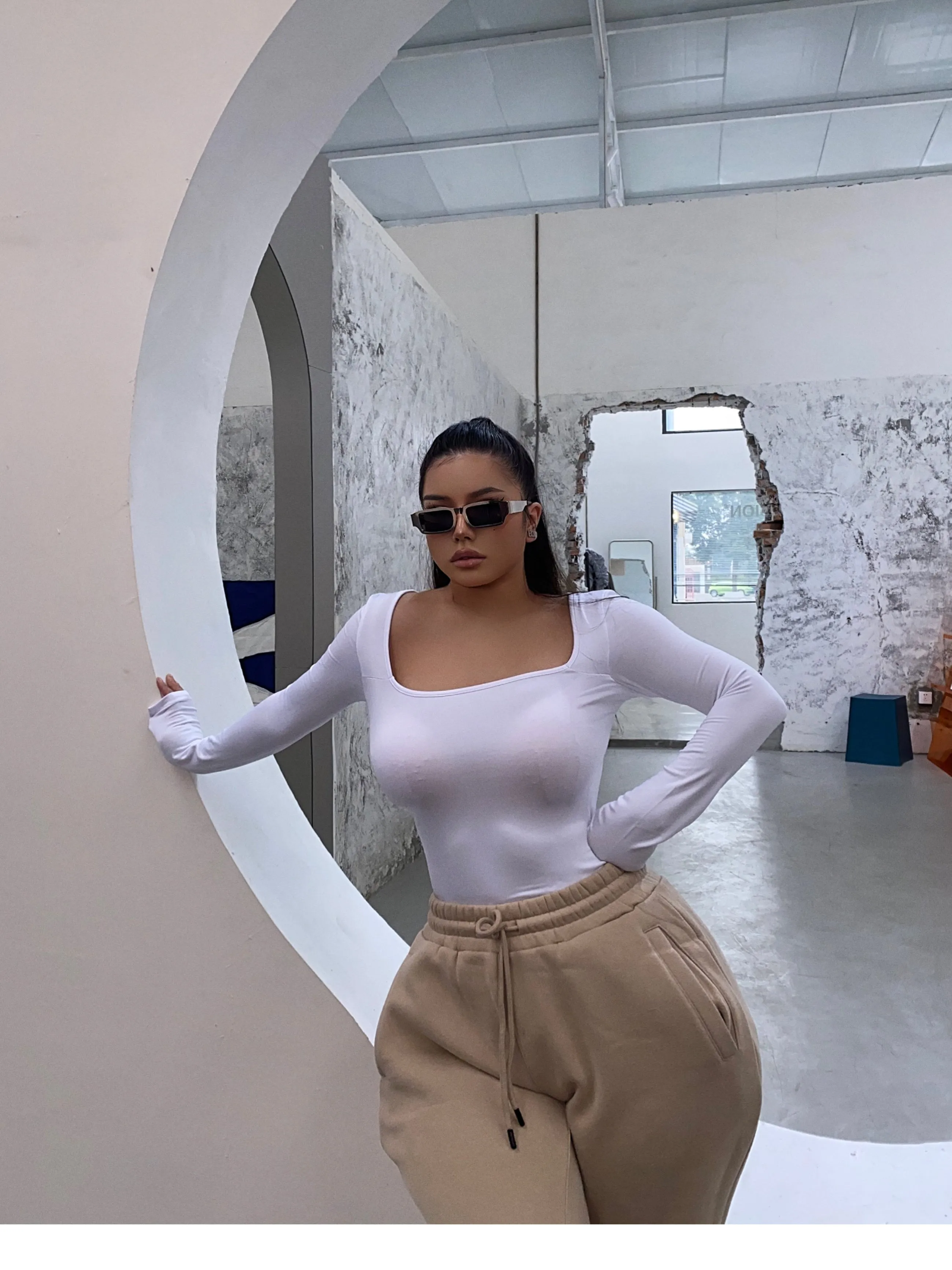 SYNEZ Casual Long Sleeve Top