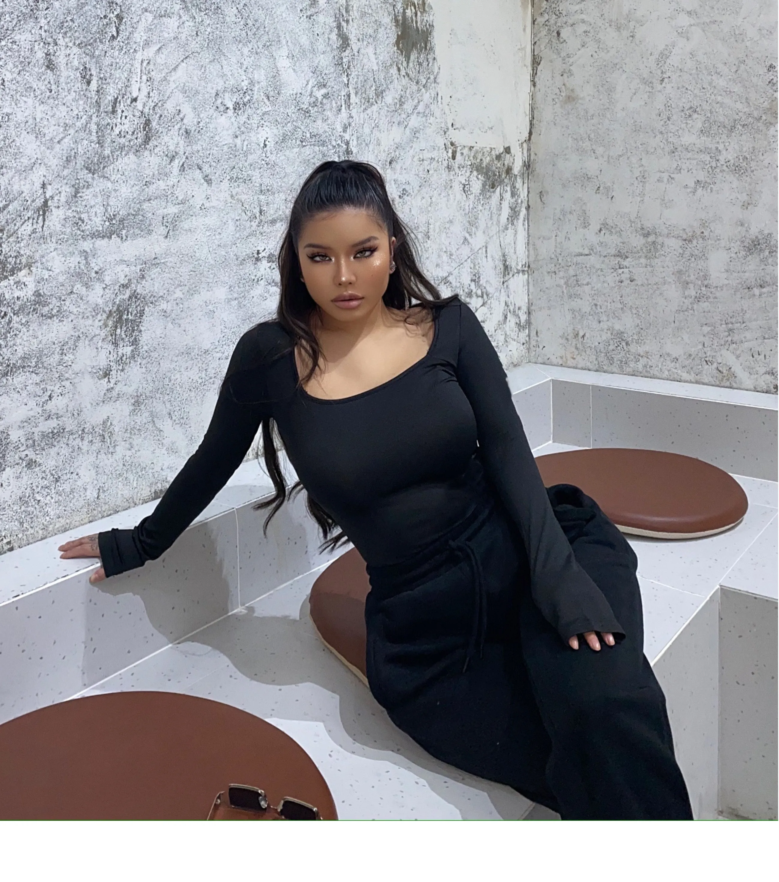 SYNEZ Casual Long Sleeve Top