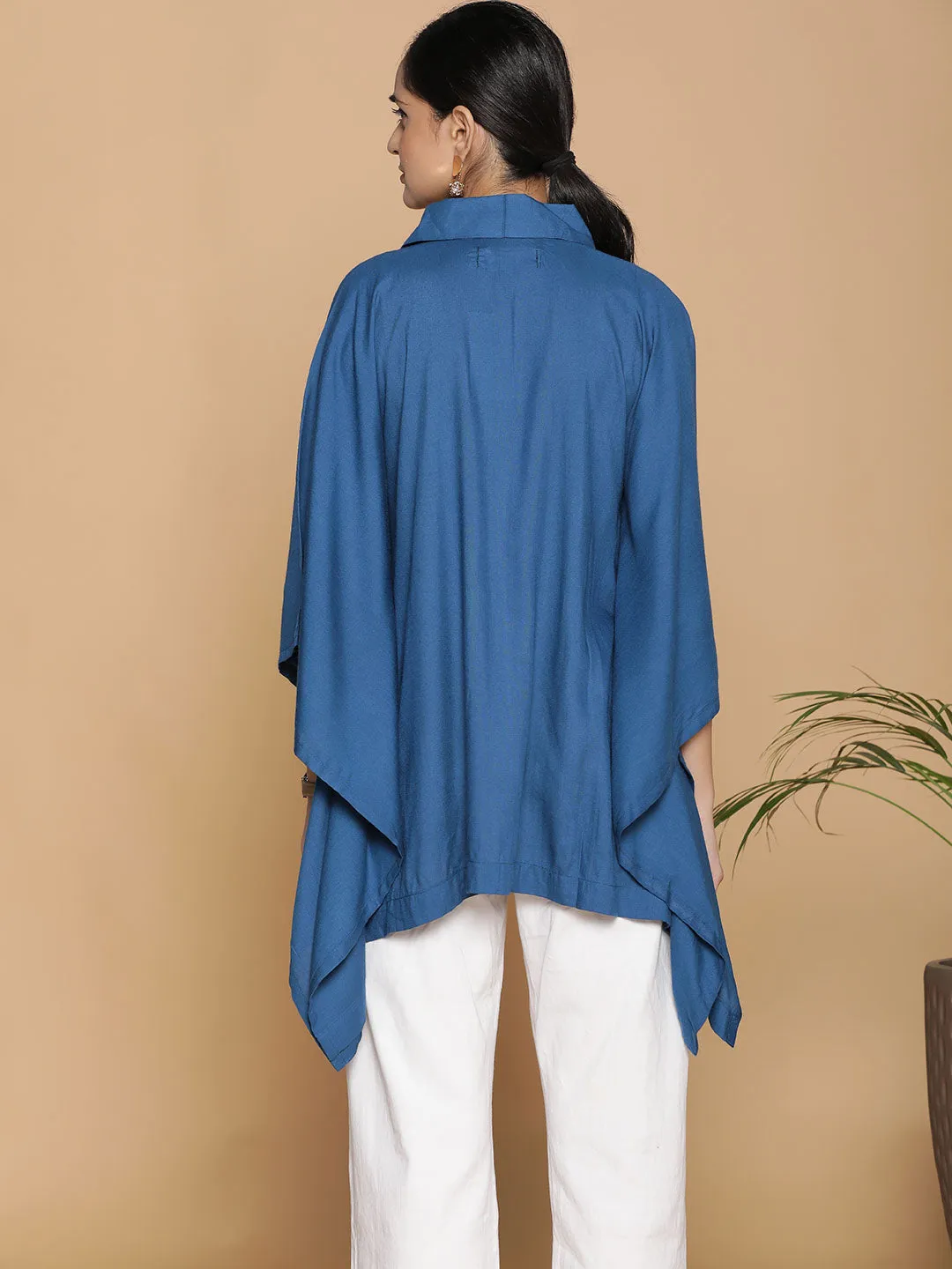 Teal Kaftan Top - Sunflower Symphony