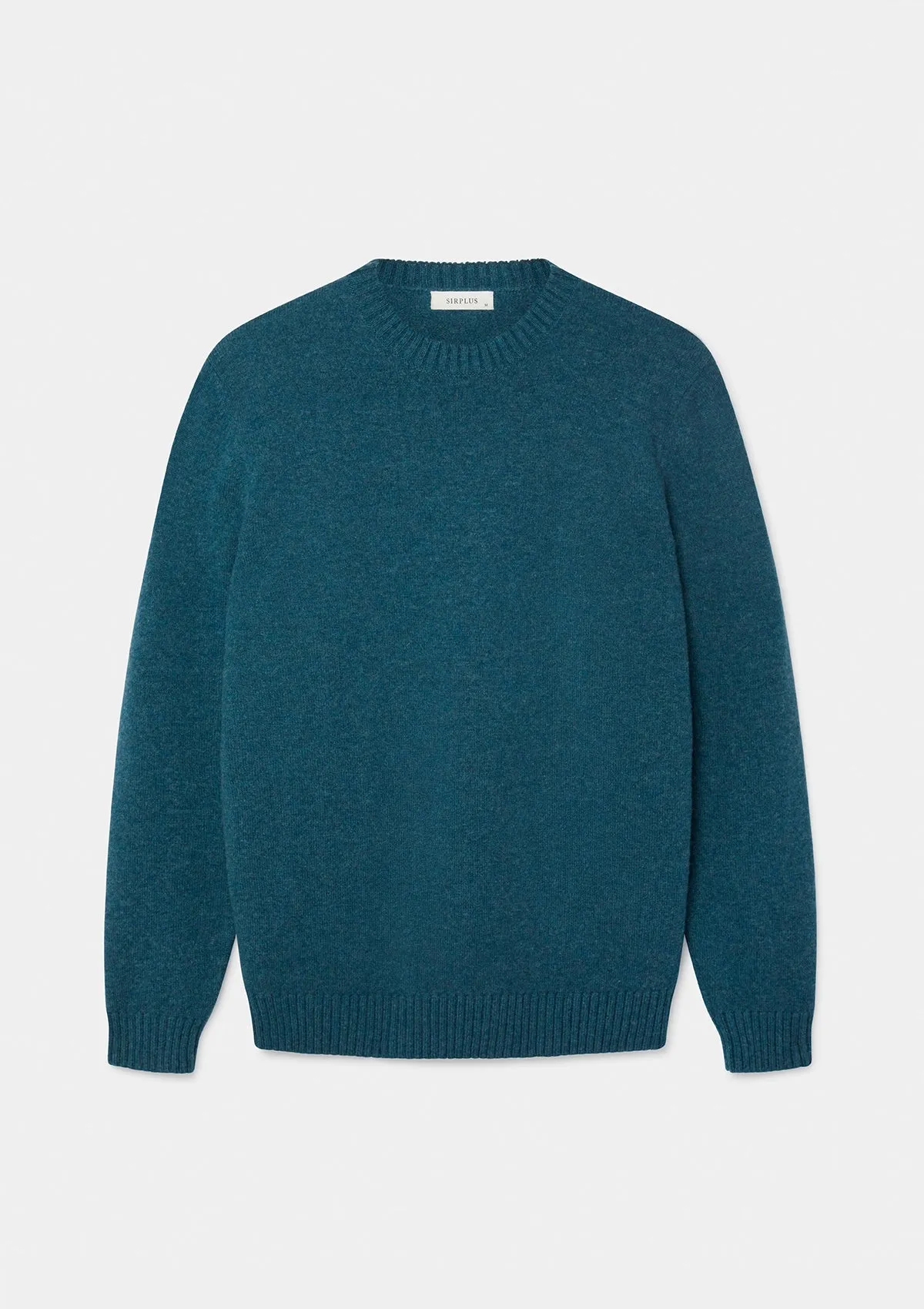 Teal Lambswool Crew Neck Jumper