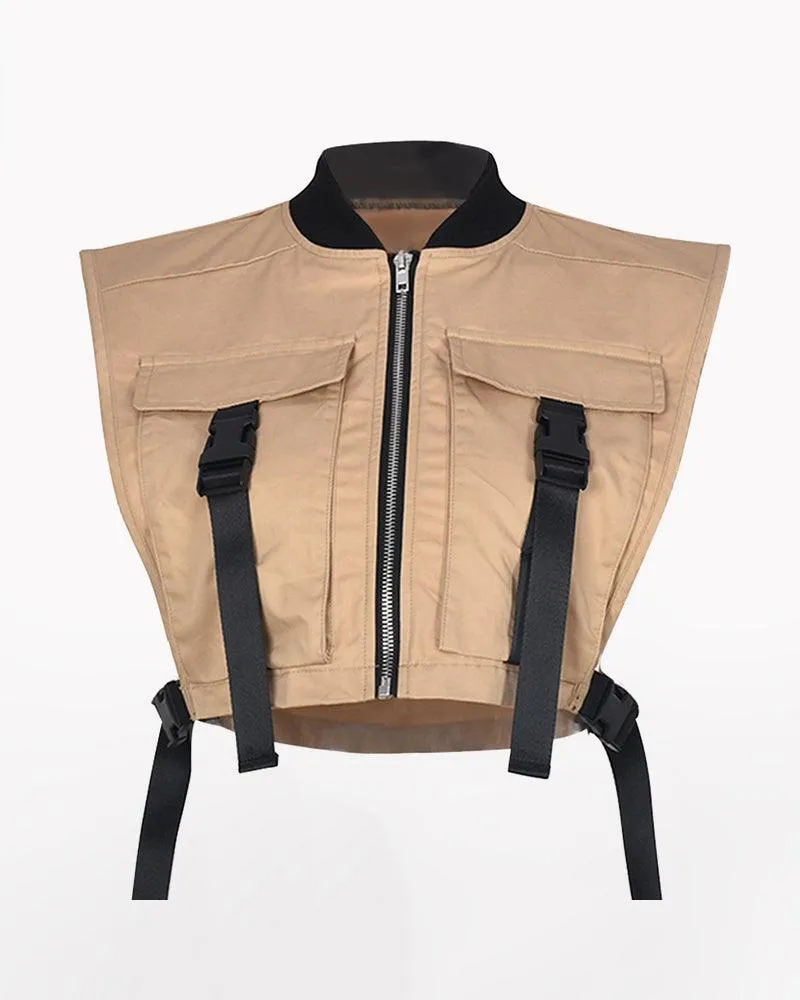 Techwear Women Sleeveless Punk Vest Top