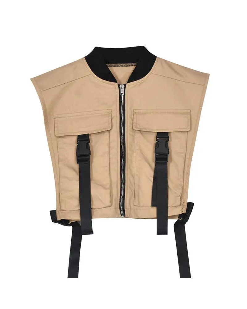 Techwear Women Sleeveless Punk Vest Top