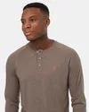 TenTree TreeBlend Classic Henley Long Sleeve - Falcon Heather