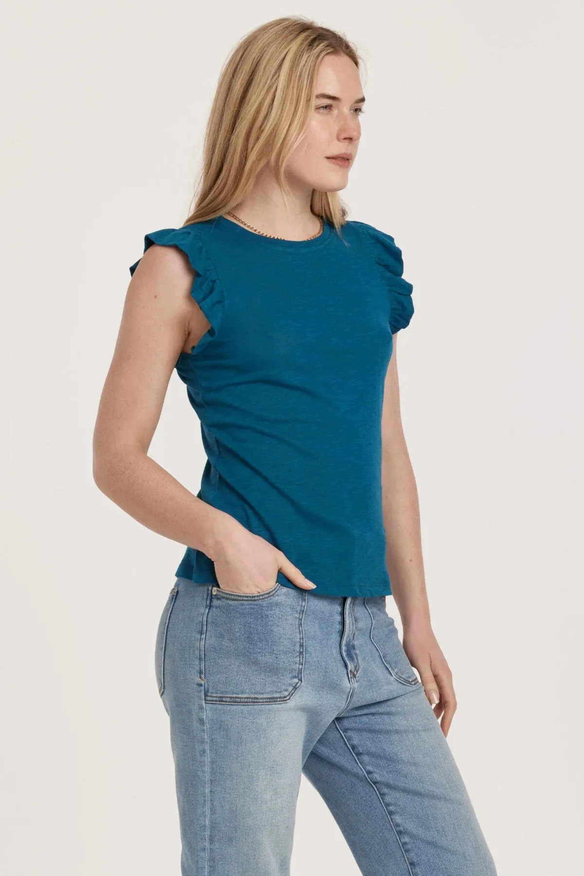 Tessa Ruffle Trimmed Top