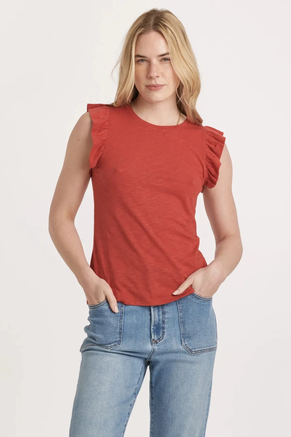 Tessa Ruffle Trimmed Top