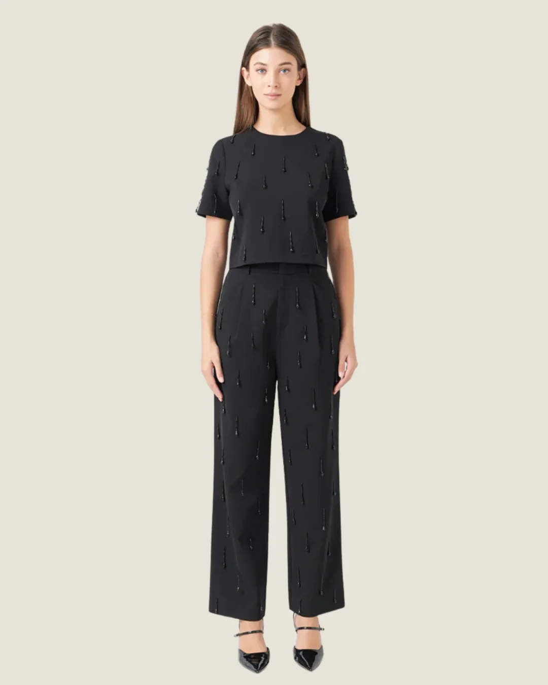 The Party: Black Beaded Top