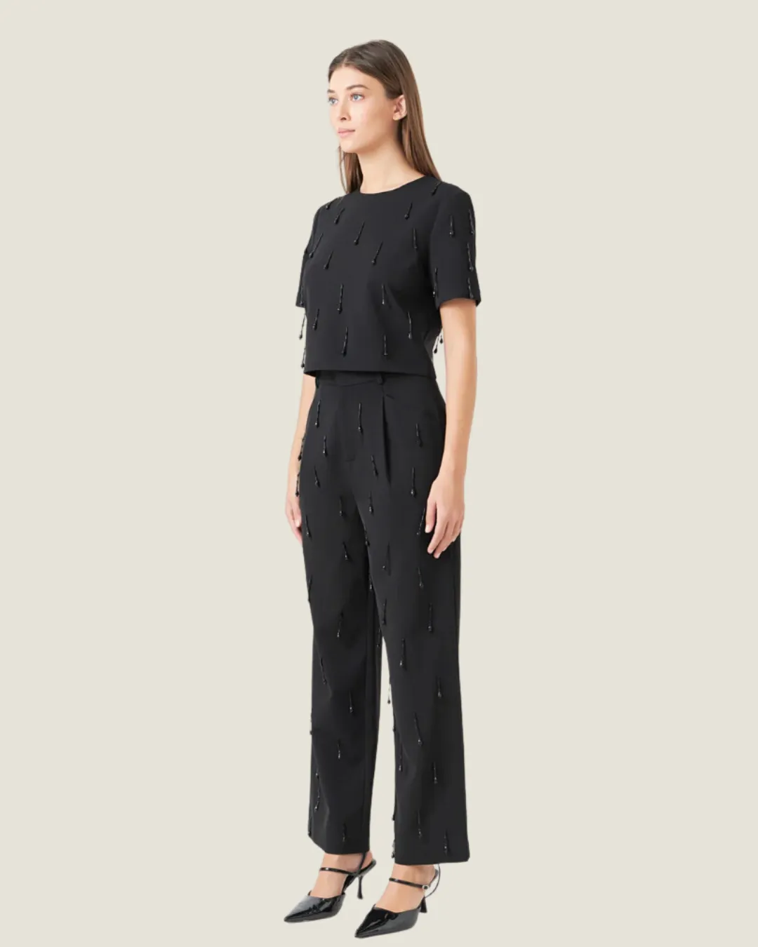The Party: Black Beaded Top