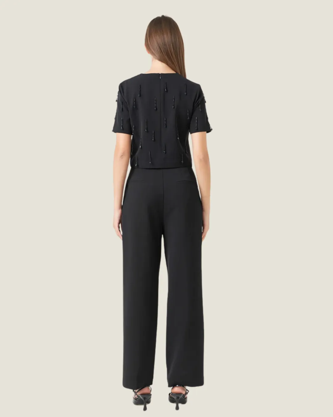 The Party: Black Beaded Top