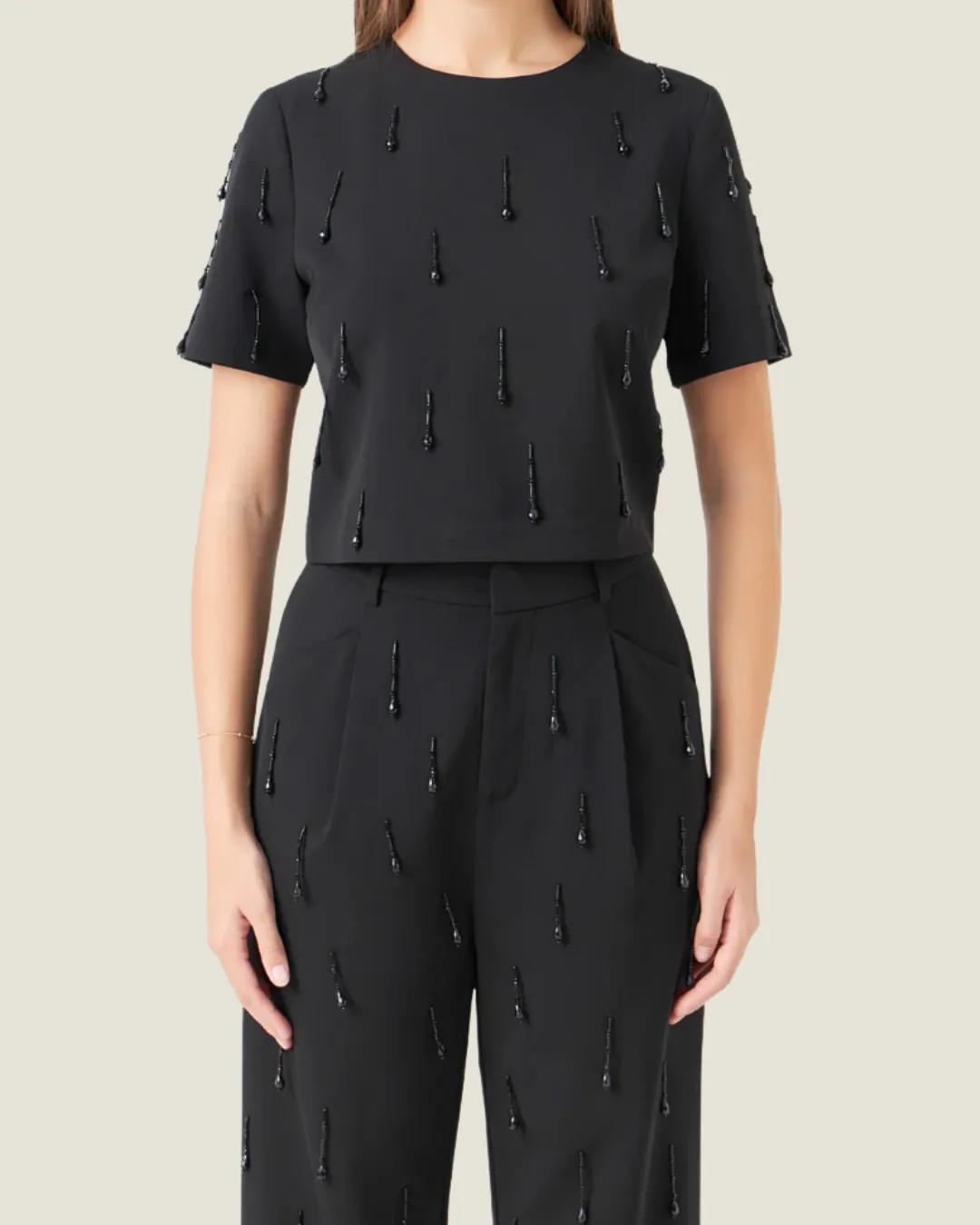 The Party: Black Beaded Top