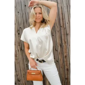 The Ultimate Cream Satin Shirt