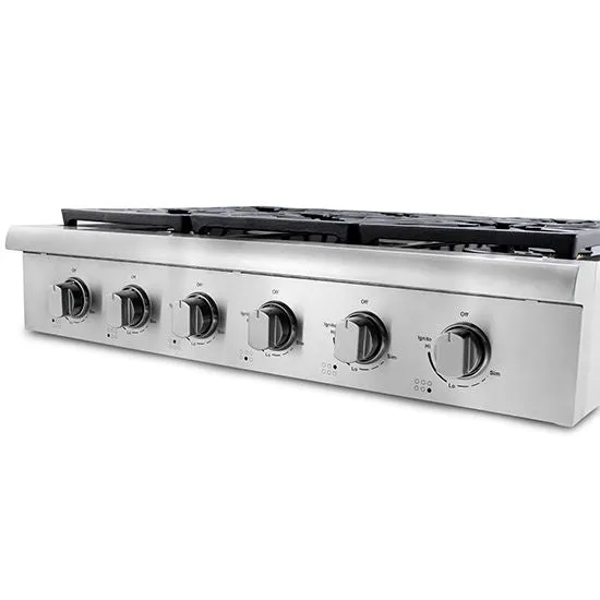 Thor Kitchen 36-Inch Pro Style Stainless Steel Gas Range Top