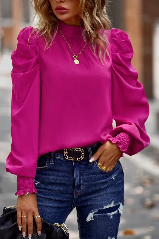 Tie Back Pleated Blouse