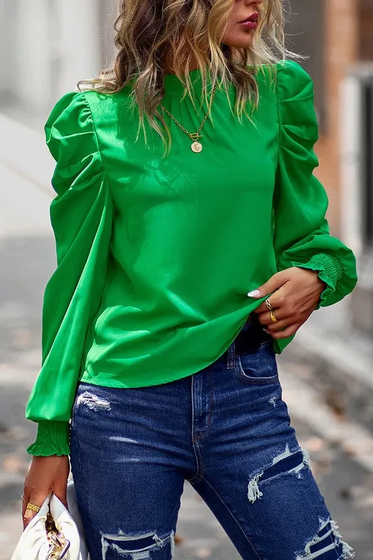 Tie Back Pleated Blouse