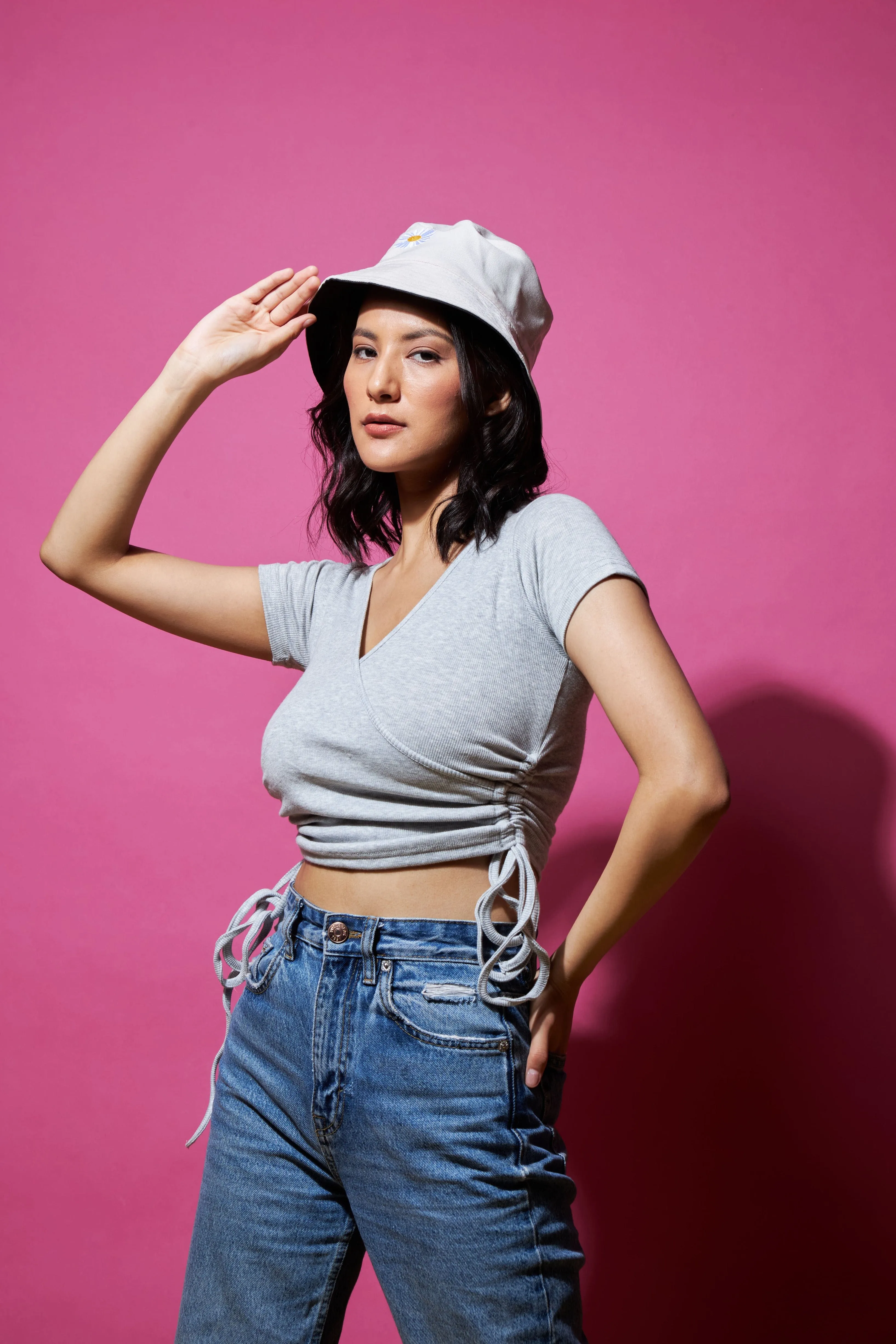 Tie it up drawstring crop top
