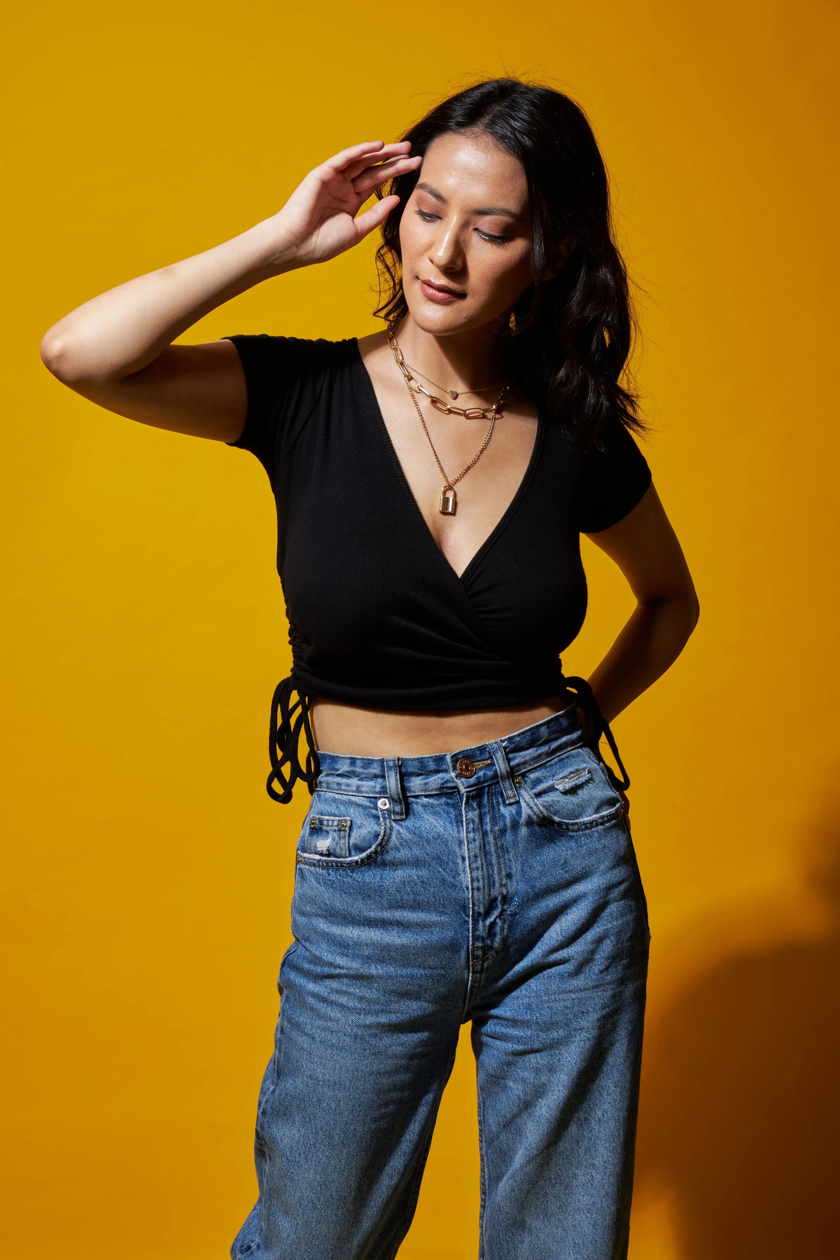 Tie it up drawstring crop top