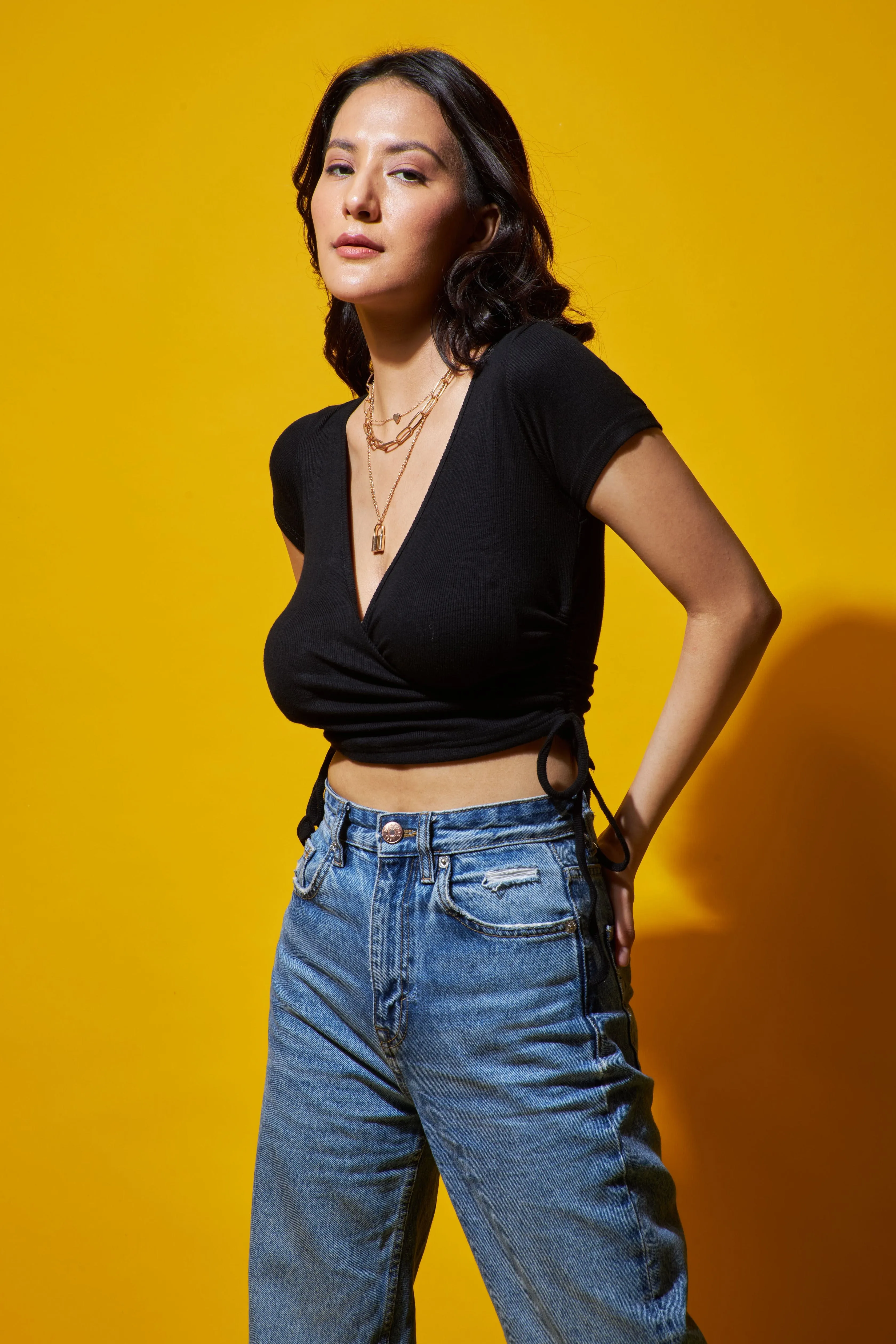 Tie it up drawstring crop top