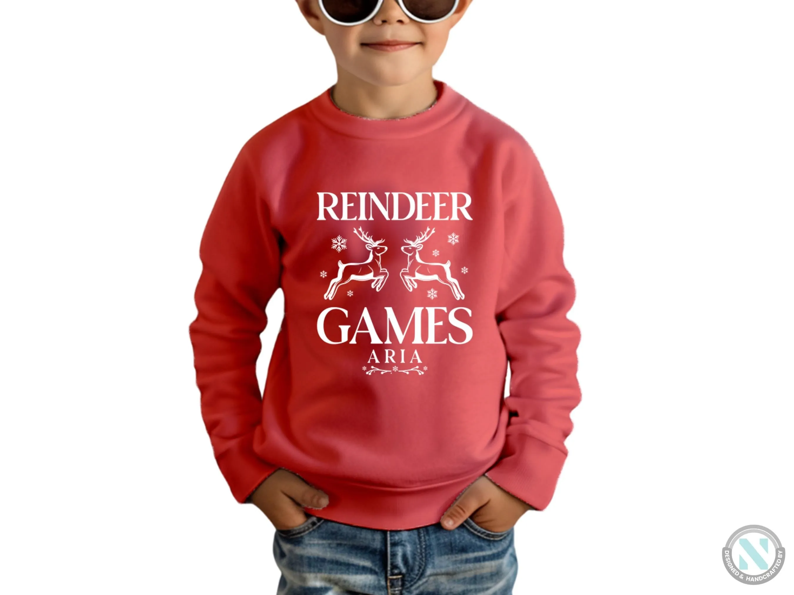 Toddler Boys Custom Name Jumper Christmas Sweatshirt Gift