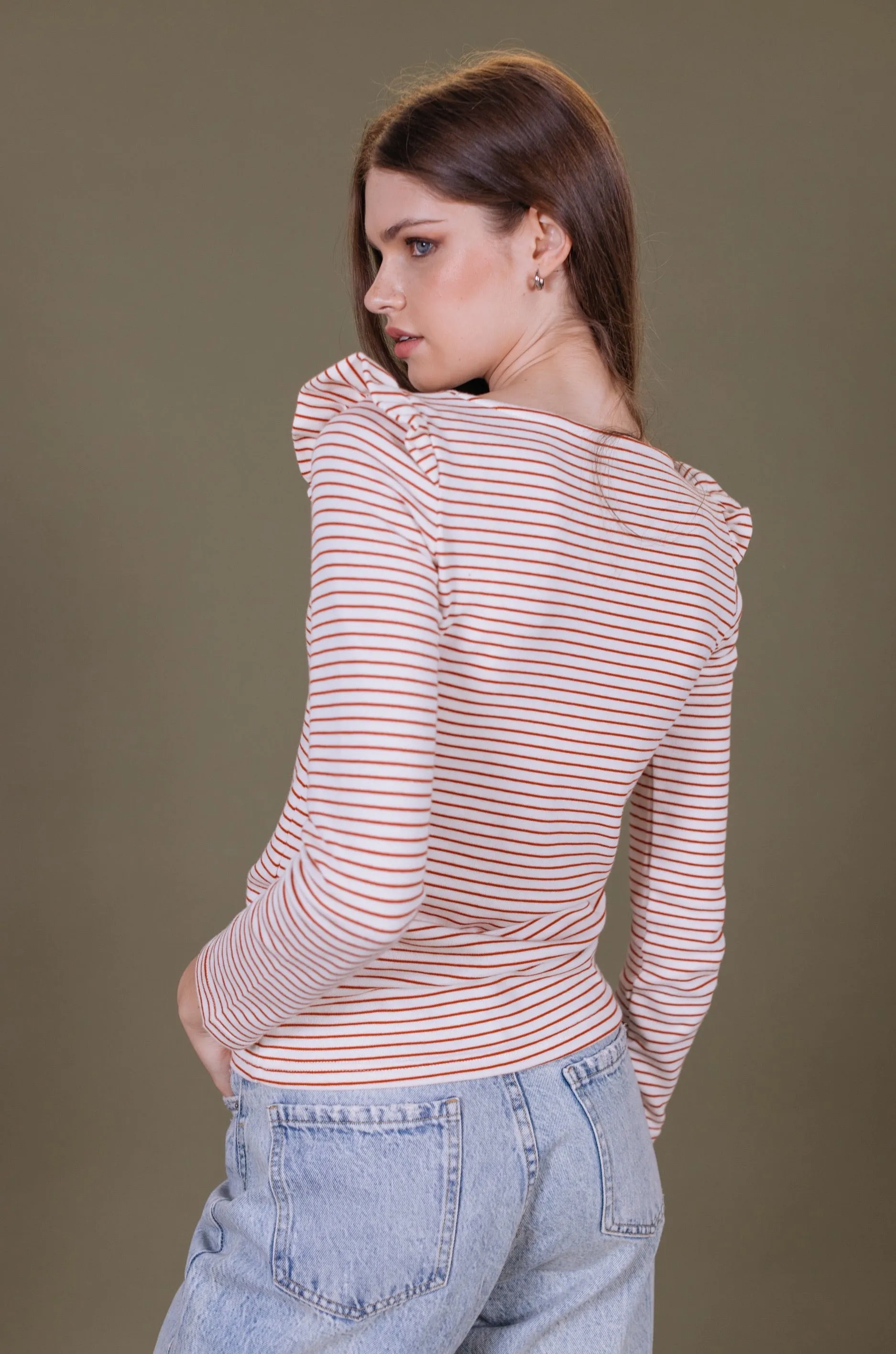 Top Cecile Ecru Terracotta