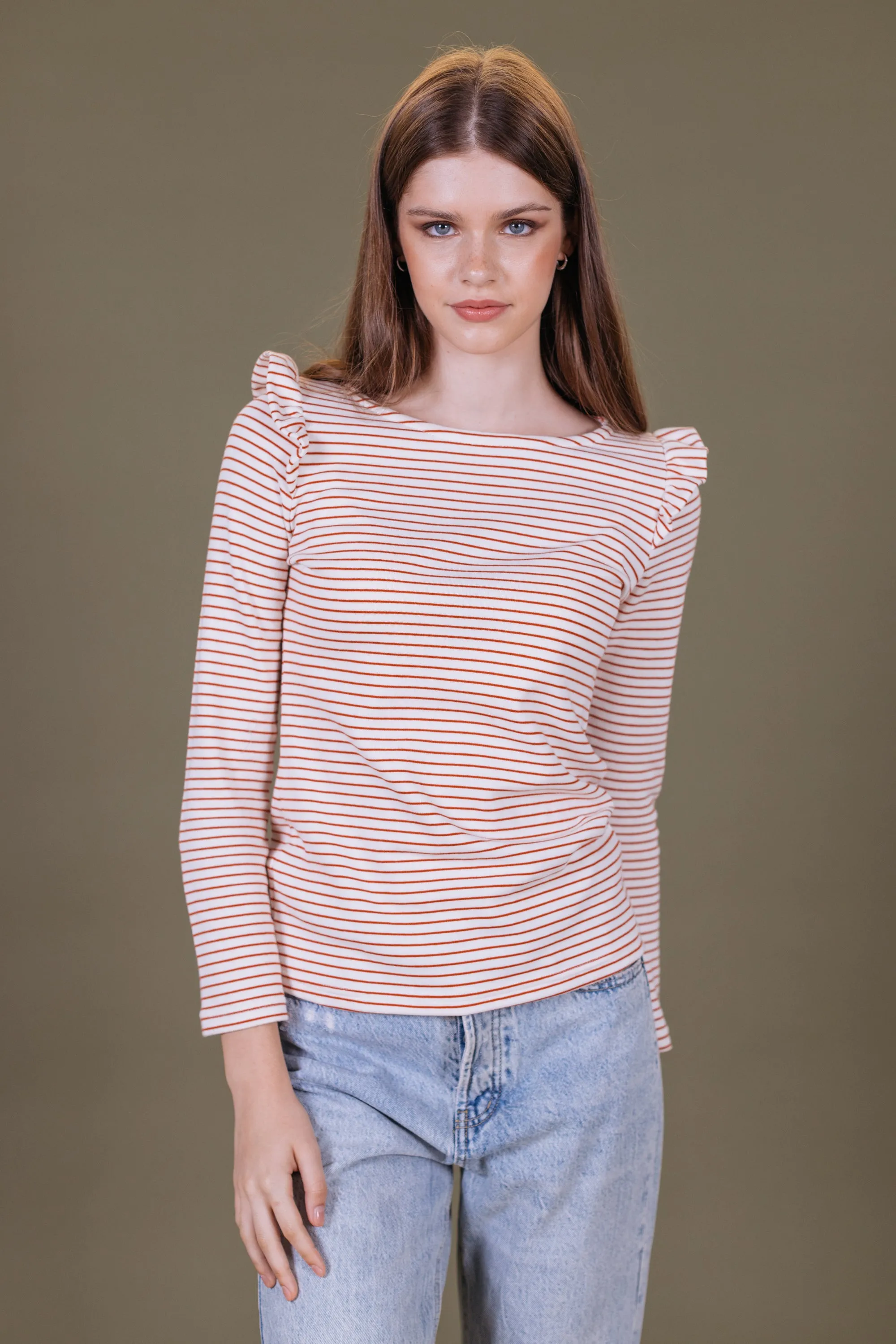 Top Cecile Ecru Terracotta