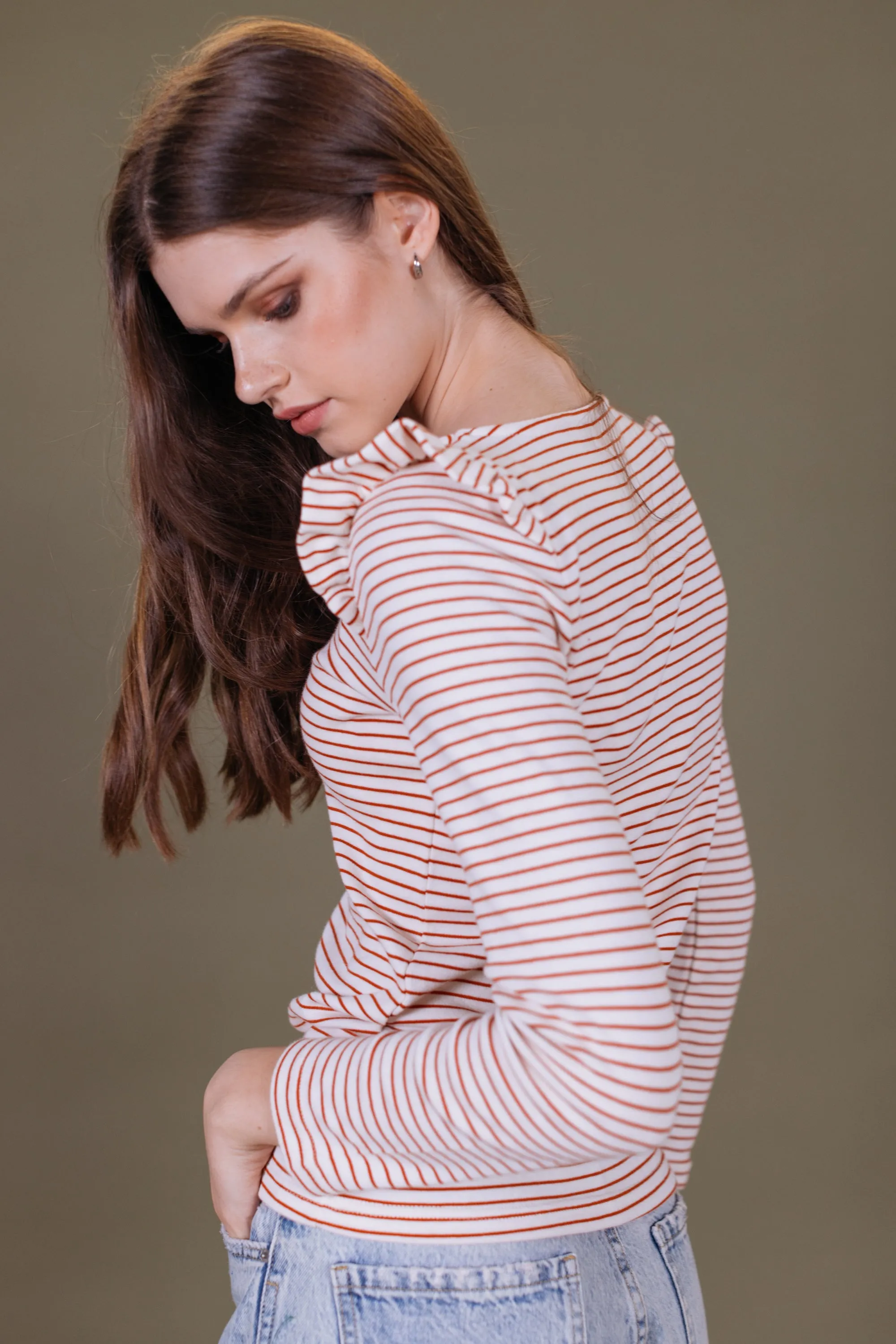 Top Cecile Ecru Terracotta