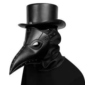 Top Hat Punk Halloween PU Leather Dome Neutral Magic Hat Gentleman Party Hat