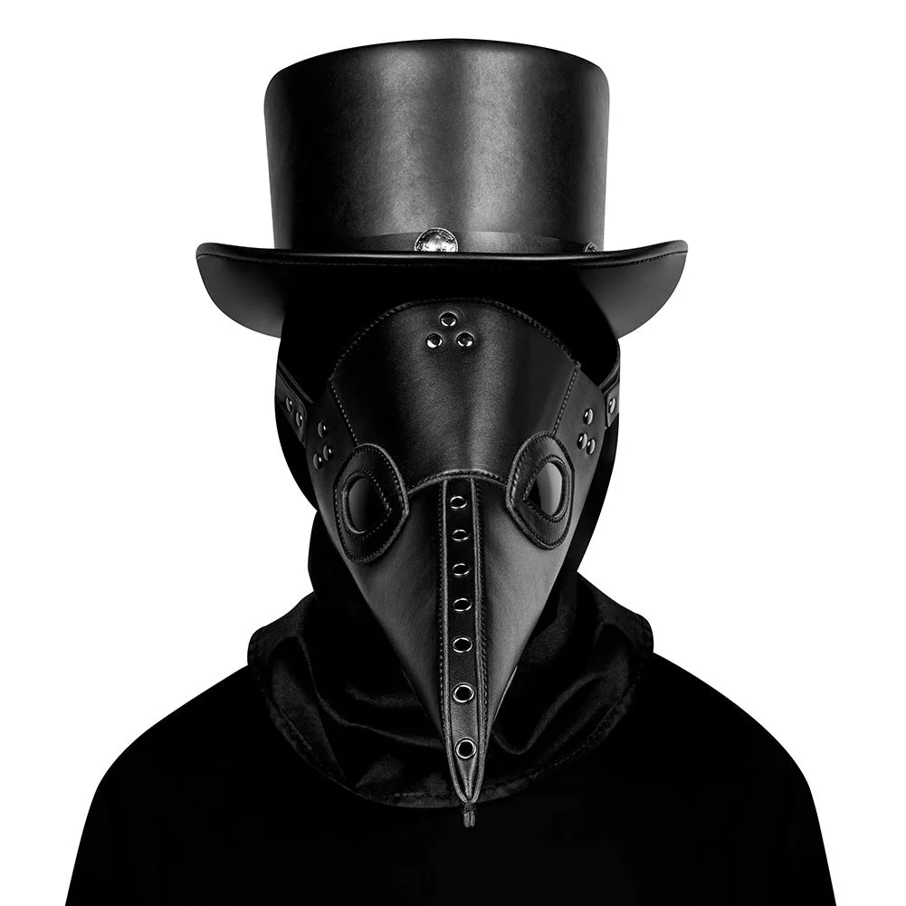 Top Hat Punk Halloween PU Leather Dome Neutral Magic Hat Gentleman Party Hat