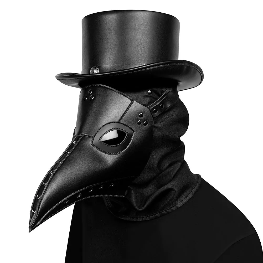 Top Hat Punk Halloween PU Leather Dome Neutral Magic Hat Gentleman Party Hat