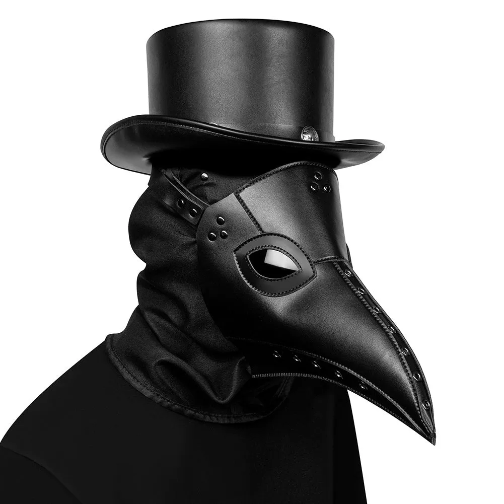 Top Hat Punk Halloween PU Leather Dome Neutral Magic Hat Gentleman Party Hat