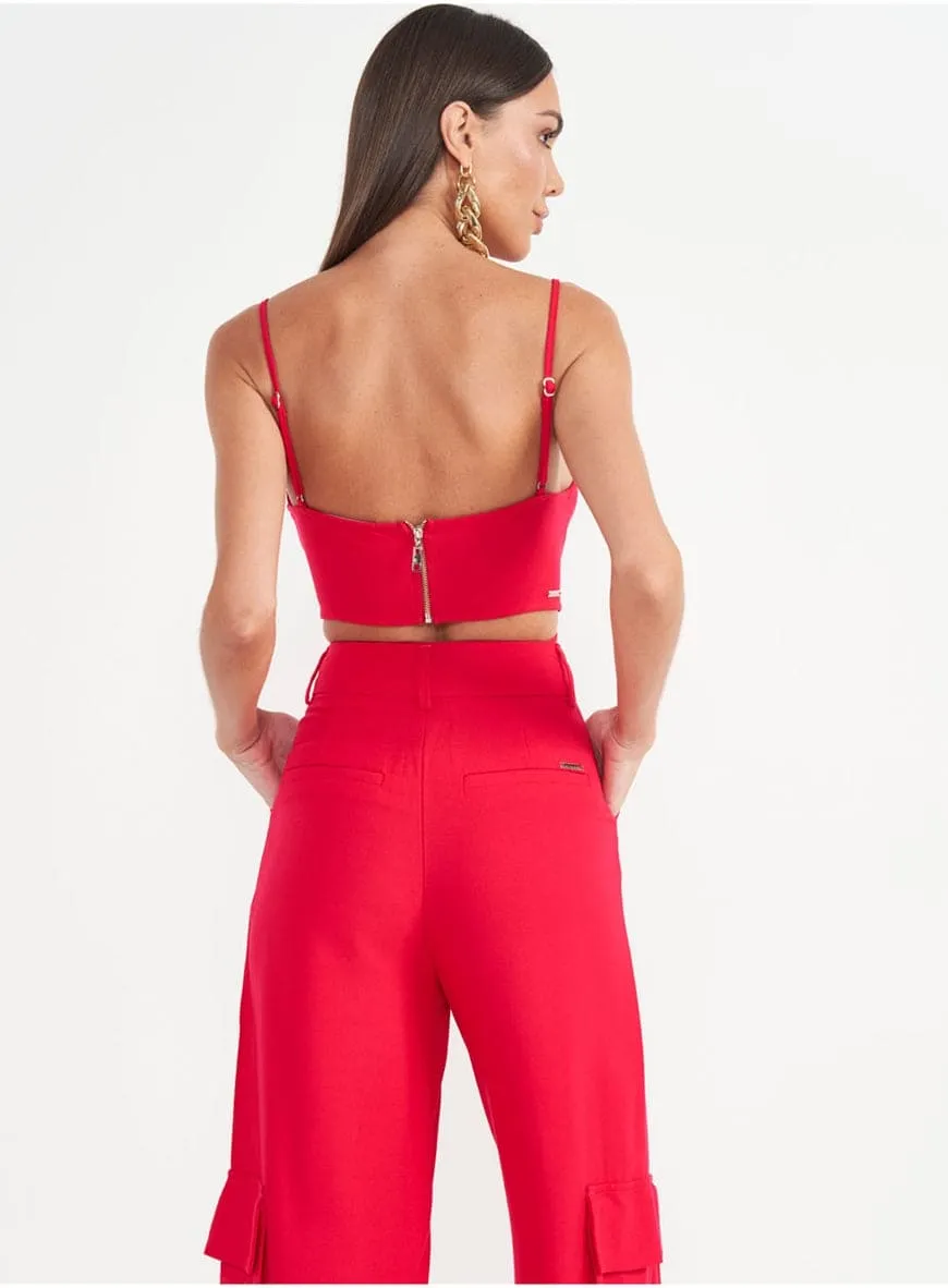 Top Slim Transpassado Com Amarração Colcci