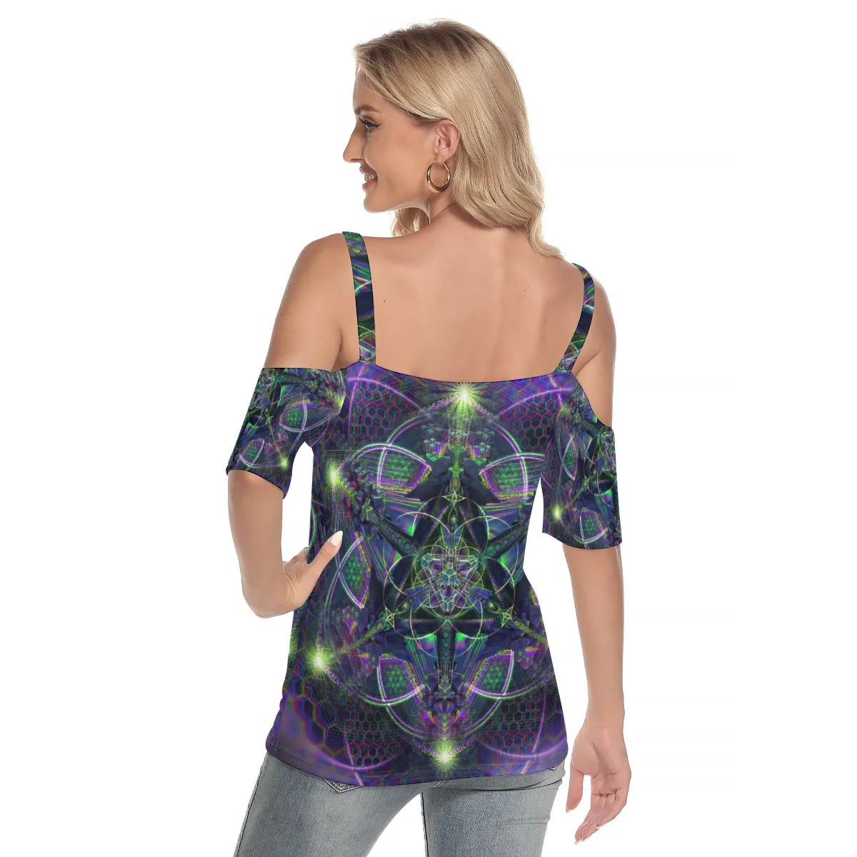 Trance Nectar Top With Criss Cross Strips