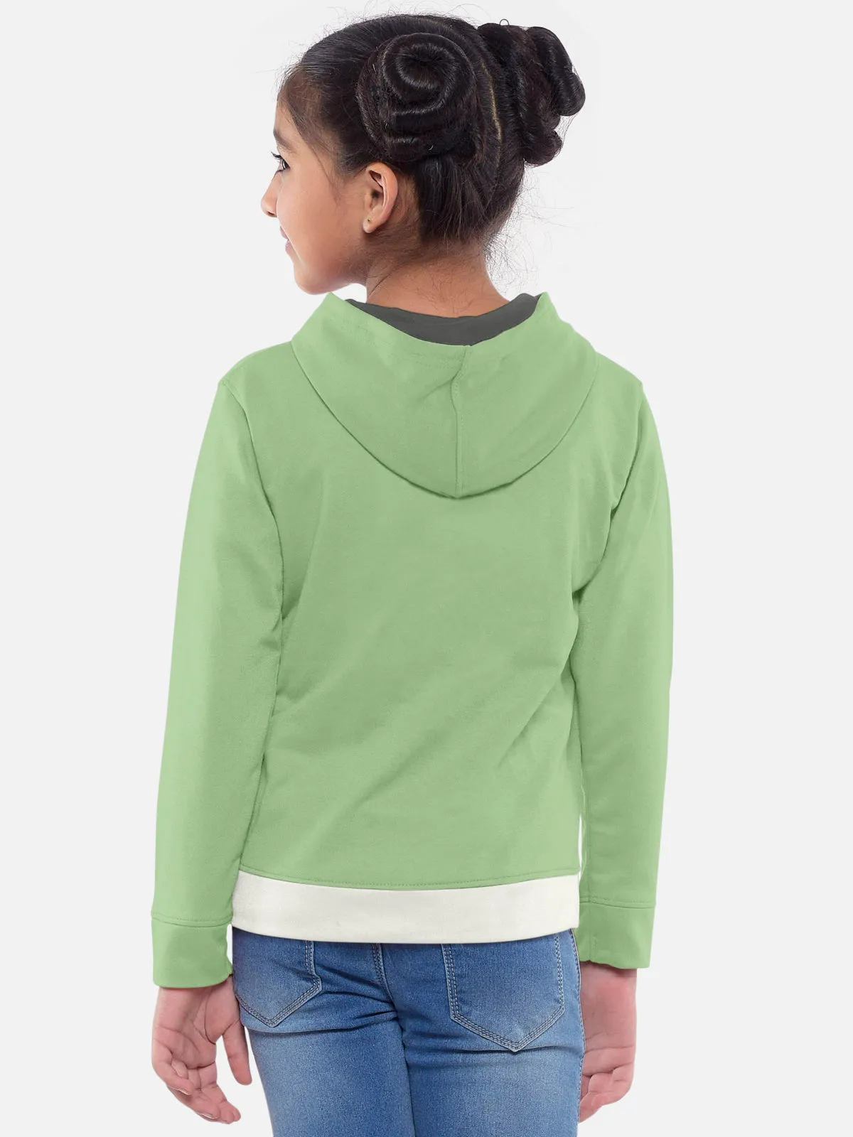 Trendy Printed Full Sleeve / Long Sleeve Hooded Tshirt for Girls - Pack of 2