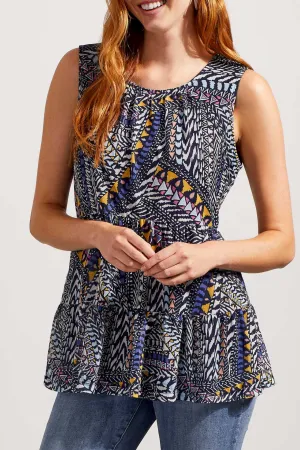 Tribal Tiered Sleeveless Top