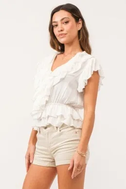 Tristen Ruffled Neck Top