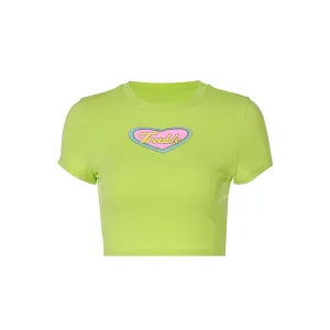 Trouble Crop Top in Green