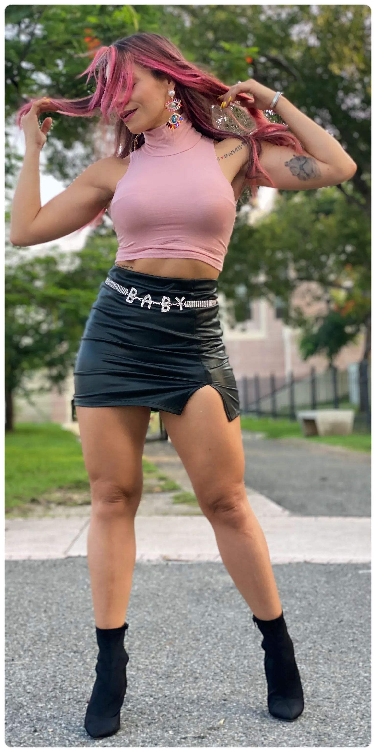 Turtle Neck Basic Crop Top