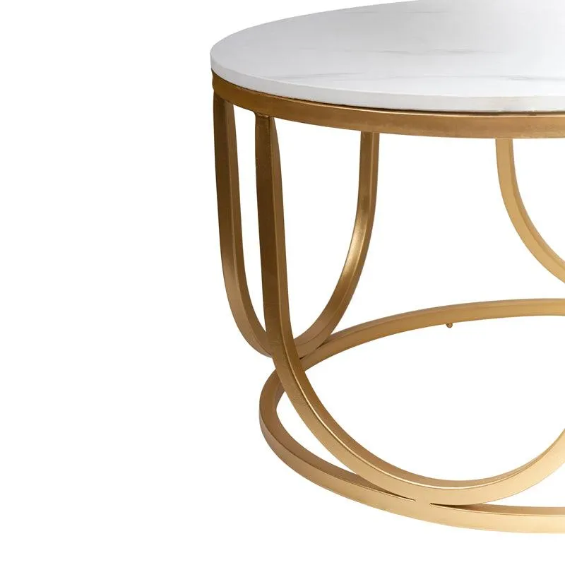 U Shape Golden Coffee Table