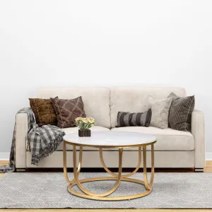 U Shape Golden Coffee Table