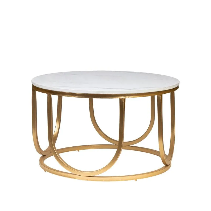 U Shape Golden Coffee Table