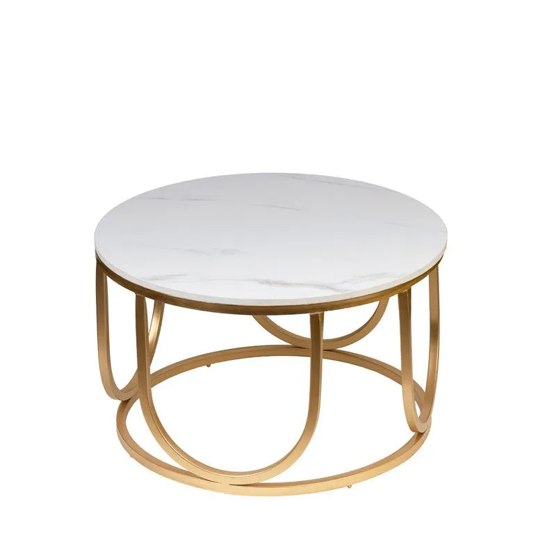 U Shape Golden Coffee Table