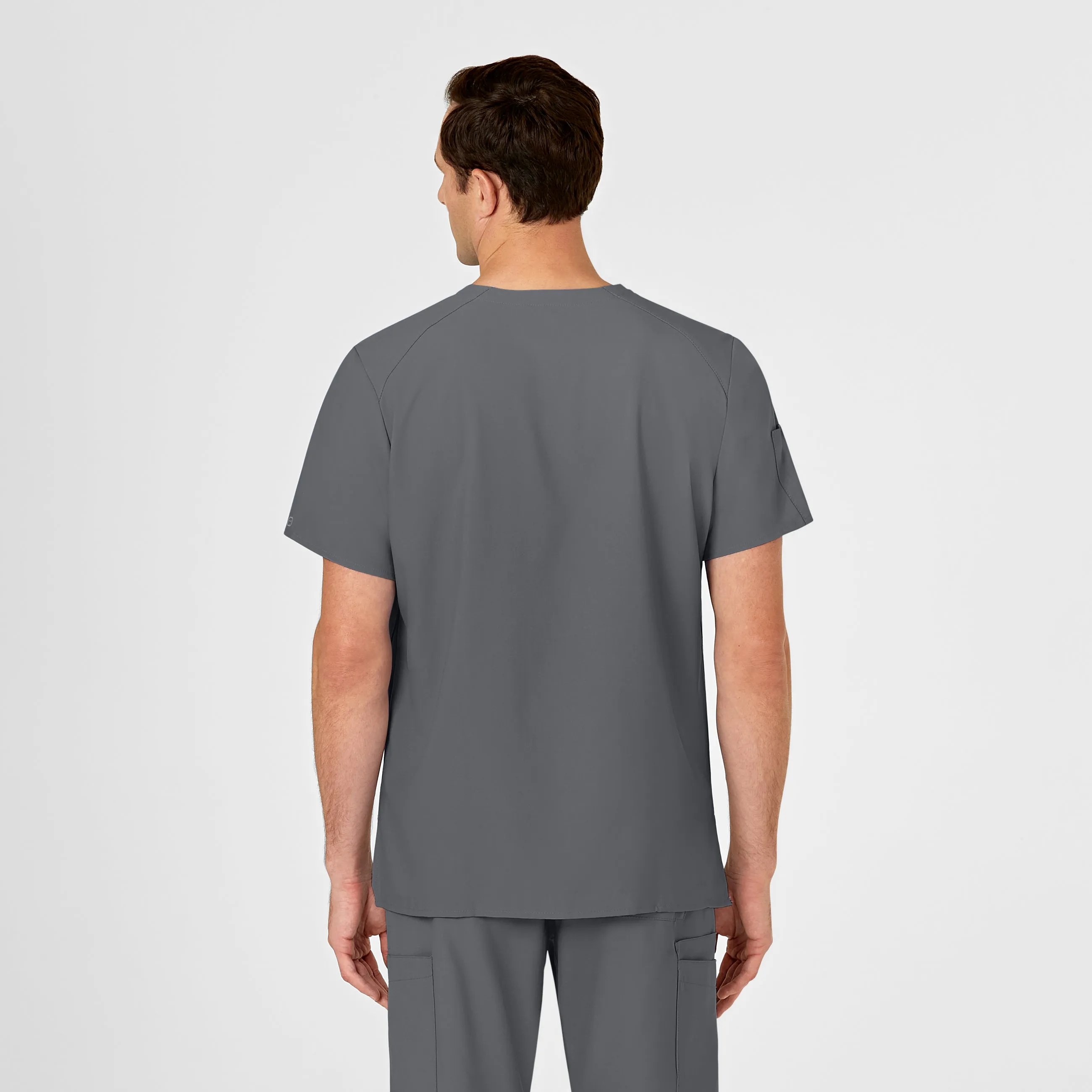 UMSL W123 Men's V-Neck Scrub Top With Logo