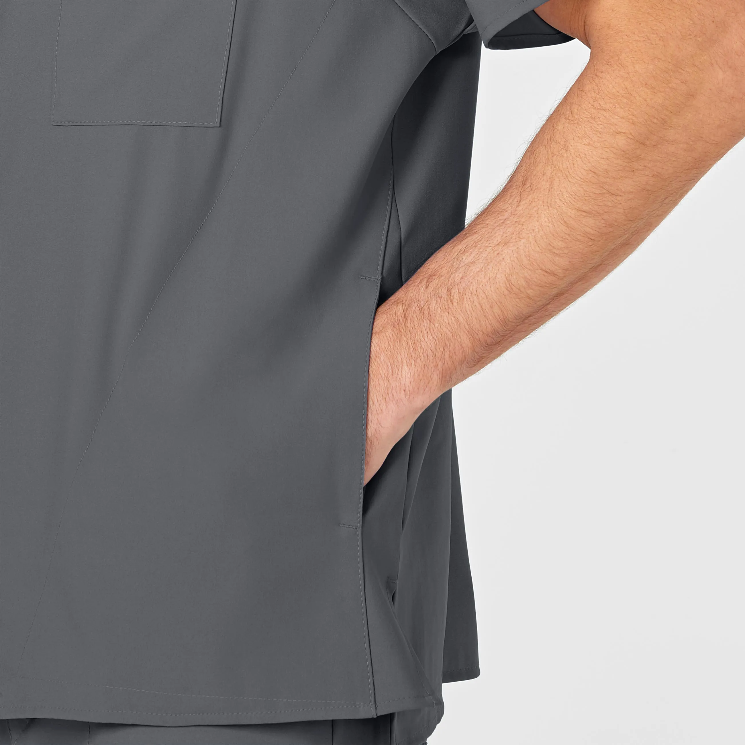 UMSL W123 Men's V-Neck Scrub Top With Logo