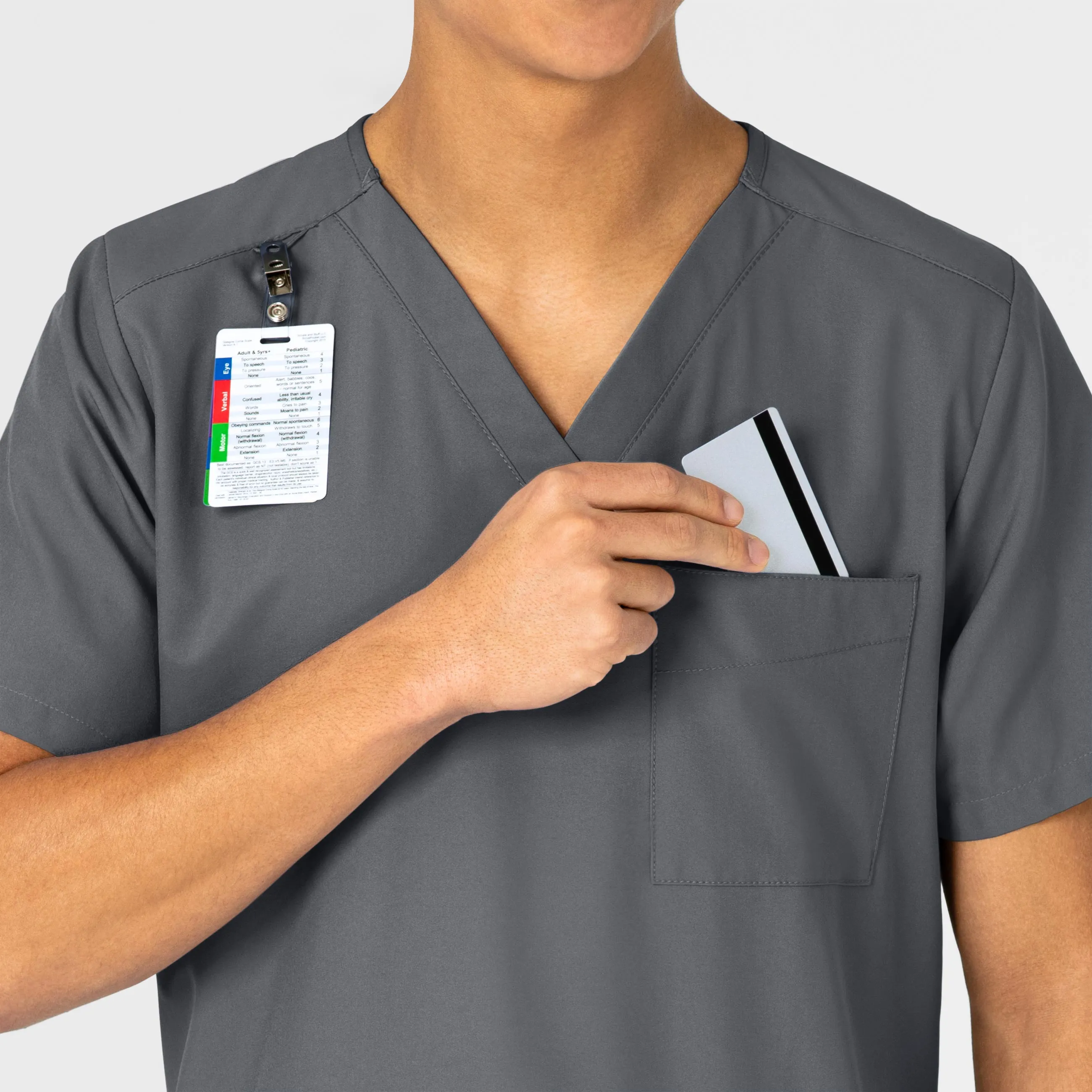 UMSL W123 Unisex 4 Pocket Utility Scrub Top With Logo