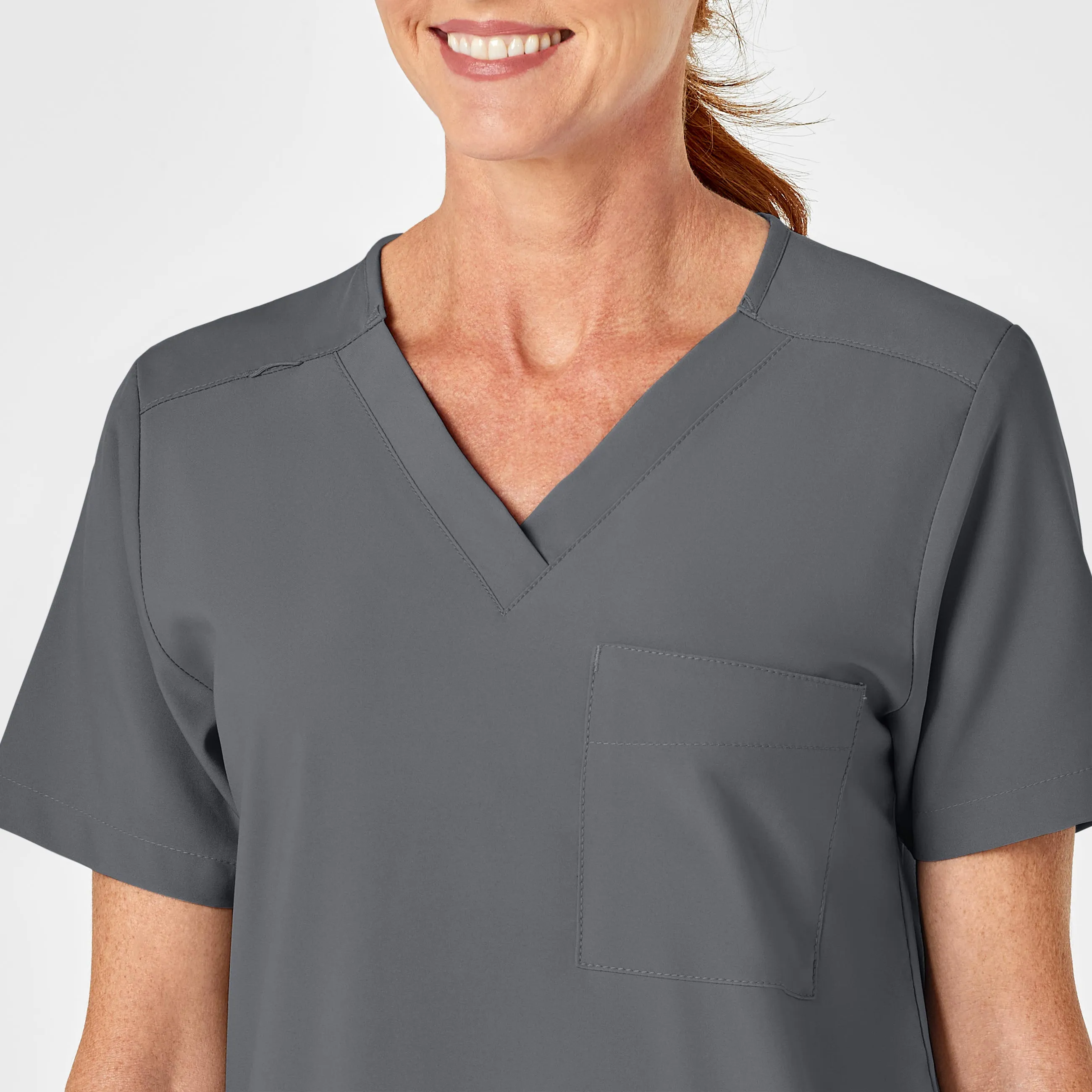 UMSL W123 Unisex 4 Pocket Utility Scrub Top With Logo